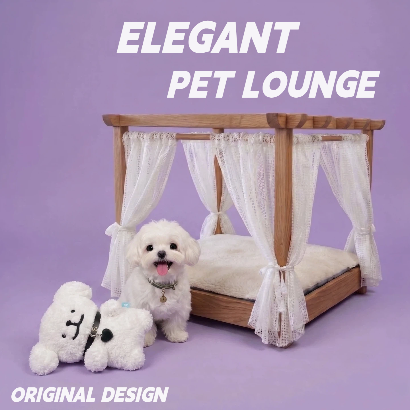 Whimsy Four-Poster Pet Lounge | PET ARTIST