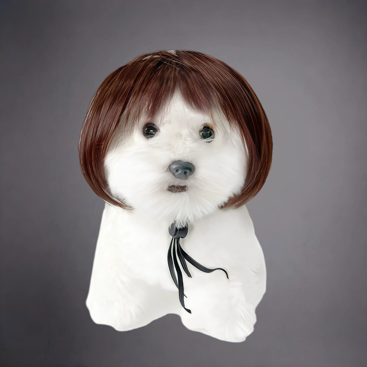 Pet Bob Wig for Dogs & Cats – Funny Short Hair Costume Hairpiece for Cute Photos & Dress-Up
