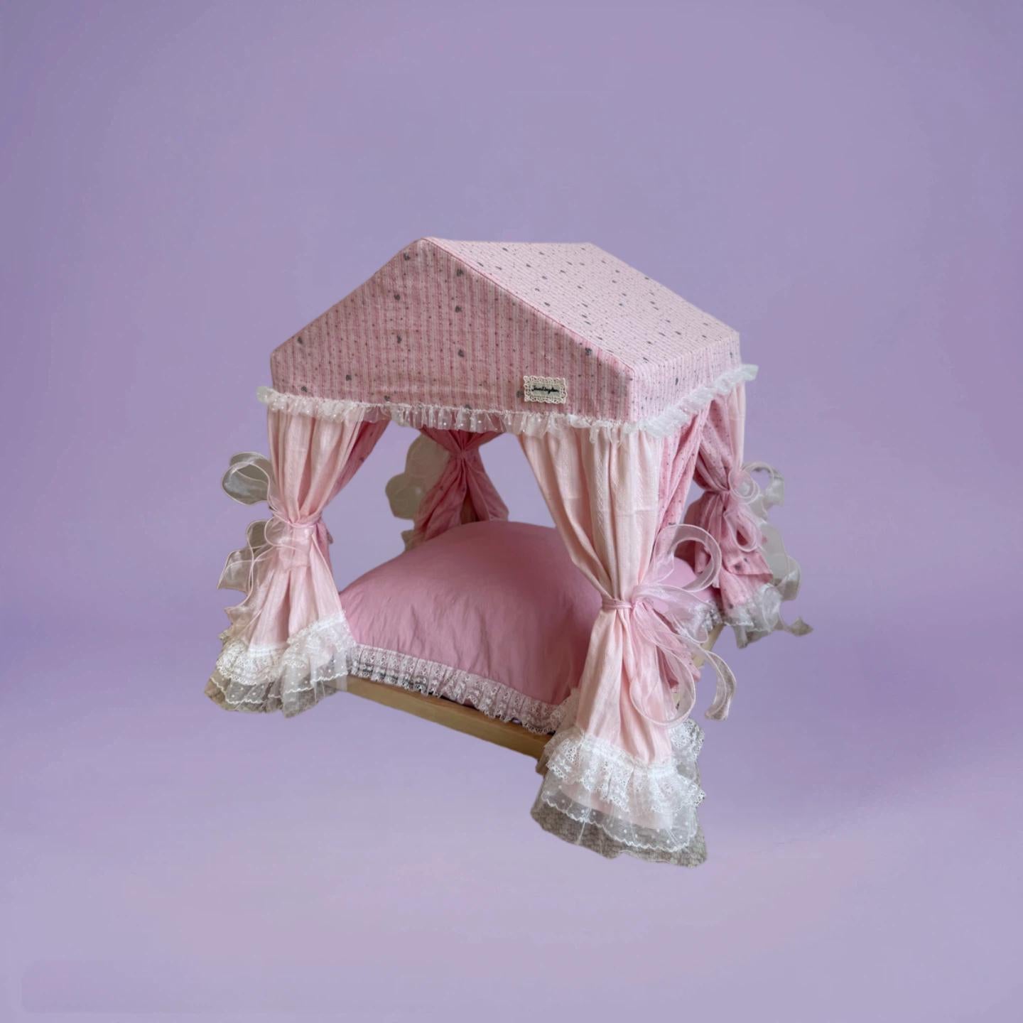 The Fairytale Dollhouse Pet Canopy Bed for Dogs & Cats