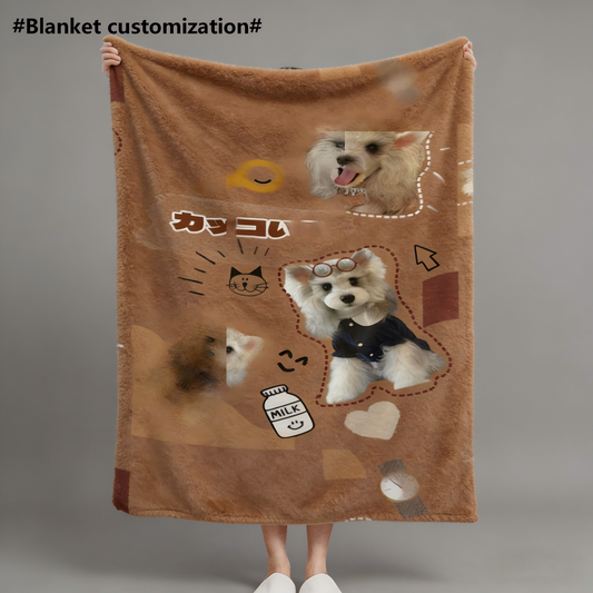Customized pet blankets, cat and dog themed birthday gifts, nap blankets, sofa blankets