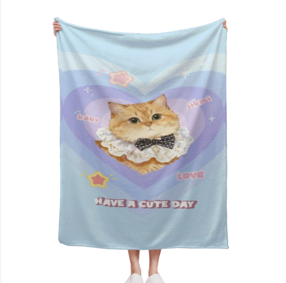 Customized pet blankets, cat and dog themed birthday gifts, nap blankets, sofa blankets