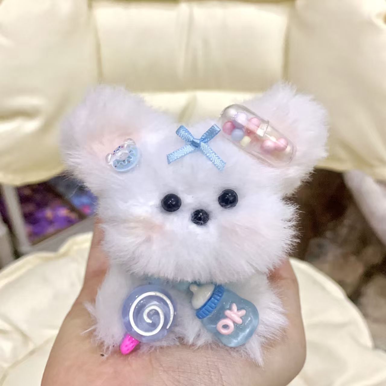 【在庫あり完成品】かわいいリアルな回転式子犬＆子猫ぬいぐるみ - ガールフレンドや女の子の友達へのプレゼントに最適