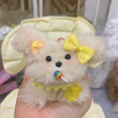 【在庫あり完成品】かわいいリアルな回転式子犬＆子猫ぬいぐるみ - ガールフレンドや女の子の友達へのプレゼントに最適