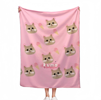 Customized pet blankets, cat and dog themed birthday gifts, nap blankets, sofa blankets