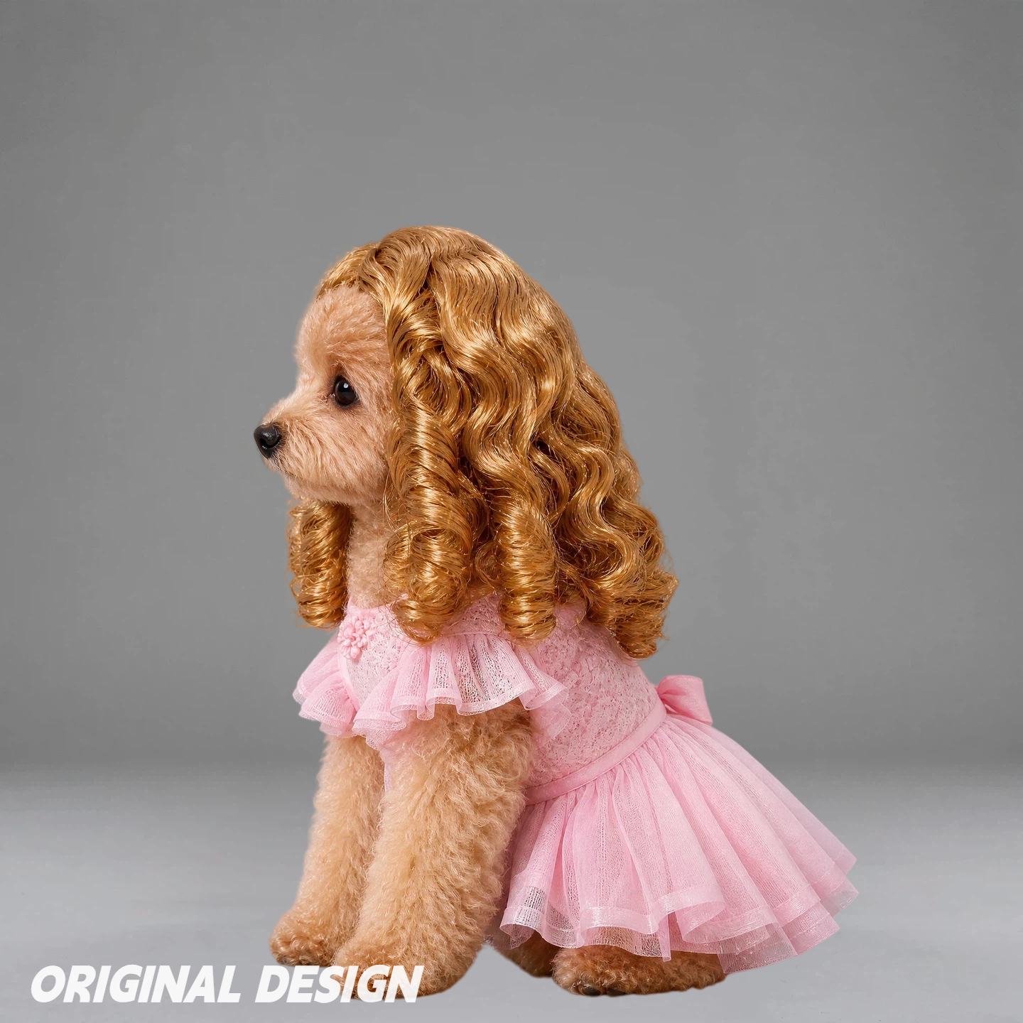 Funny Judge Pet Wig for Dogs & Cats – Curly Costume Hairpiece for Cute Photos & Dress-Up