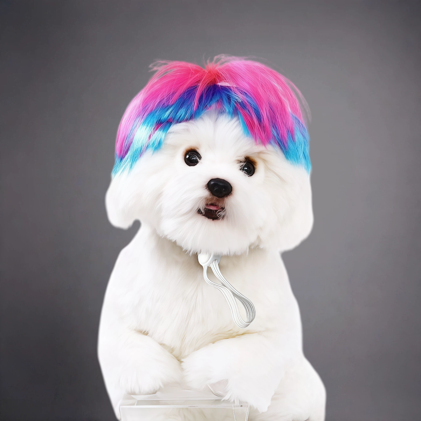 Pet Bob Wig for Dogs & Cats – Funny Short Hair Costume Hairpiece for Cute Photos & Dress-Up