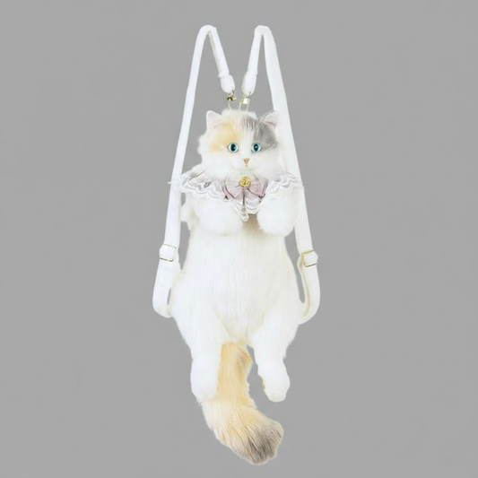 Plush Simulation Cat Backpack Toy, Cute Kitten Doll Gift for Girlfriends and Besties