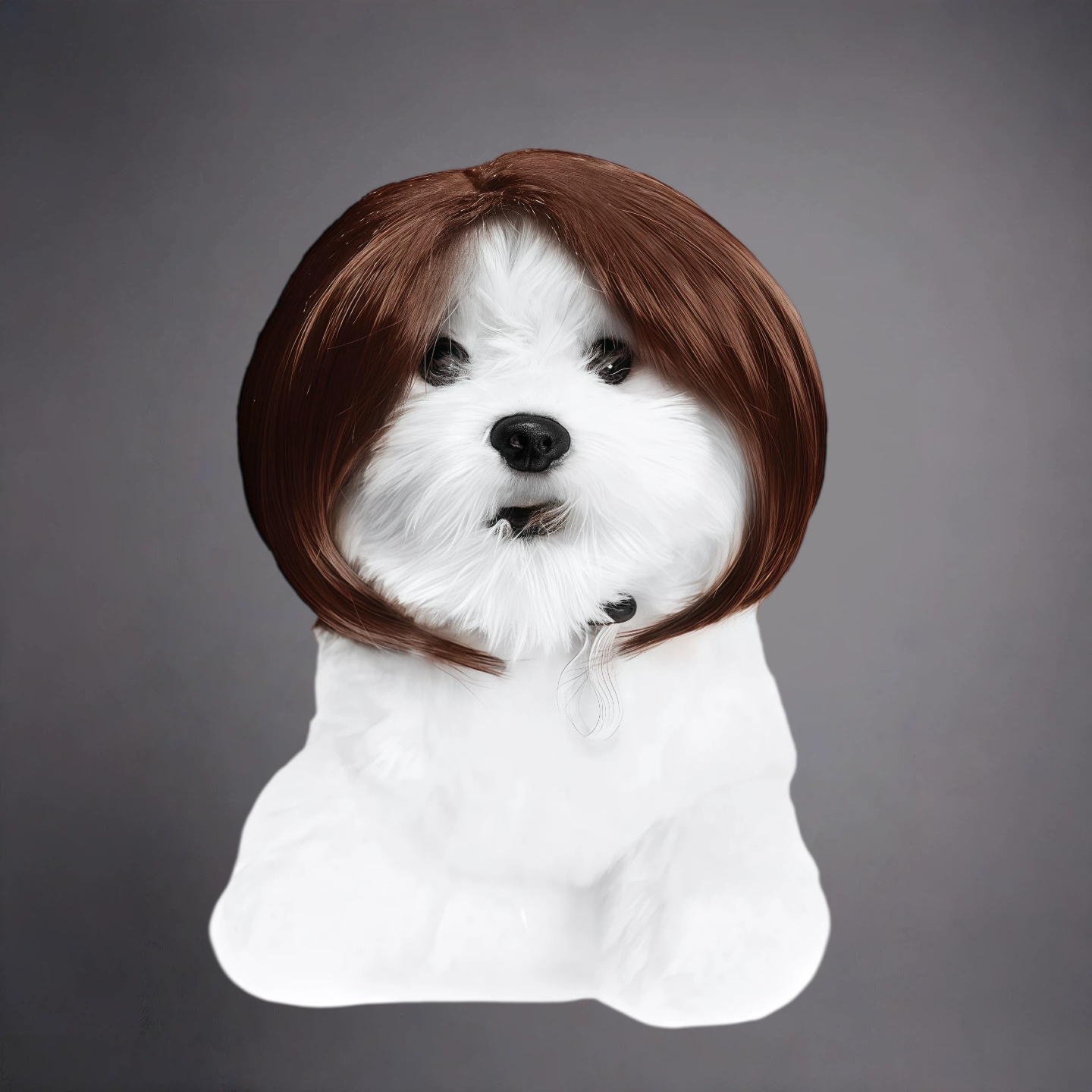 Pet Bob Wig for Dogs & Cats – Funny Short Hair Costume Hairpiece for Cute Photos & Dress-Up